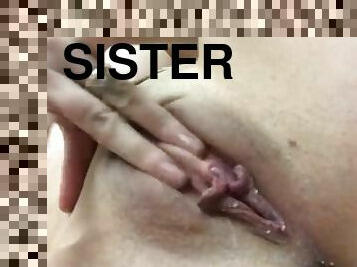 cul, masturbation, chatte-pussy, giclée, babes, ados, blonde, sœur, serrée, rasé