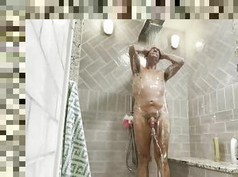 Showering in my new shower