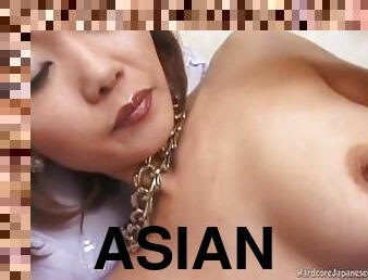 Asian MILF gets her back creamed