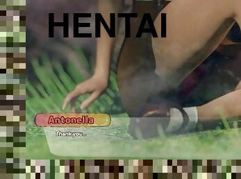 samling, fötter, anime, hentai