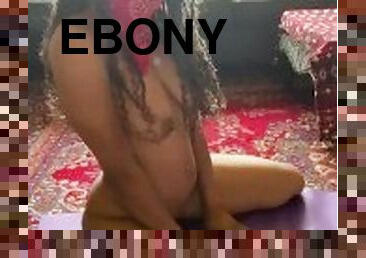 Hippie Ebony babe Ginger Gazelli Playful Tease Cat Crawl