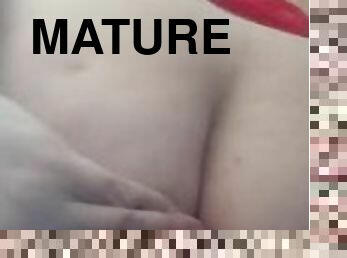 cul, masturbation, amateur, anal, mature, jouet, belle-femme-ronde, solo