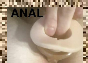 anal, jouet, gay, gode, solo, humide, réalité