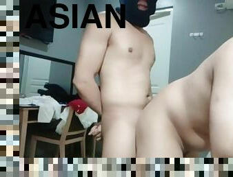 asiatique, fellation, ejaculation-sur-le-corps, gay, minet