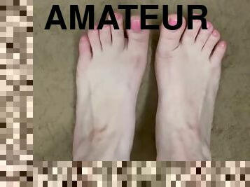 amateur, ados, latina, brésil, pieds, fétiche, blanc, orteils