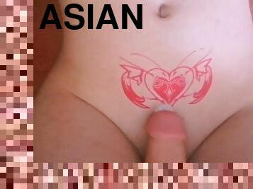 asiatisk, onani, fisse-pussy, skolepige, amatør, udløsning, japans, tøs, sperm, anime