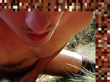 masturbation, en-plein-air, public, amateur, ejaculation-sur-le-corps, gay, secousses, horny, fétiche, solo