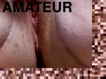 cul, masturbation, orgasme, giclée, amateur, jouet, belle-femme-ronde, solo, gros-plan