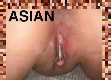 Asian babe creampie POV