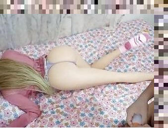 My Venezuelan girl cousin put on her string panties to tease my big cock...hard anal sex