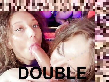 POV DOUBLE BLOWJOB - ISABELLA DE LAA & MARI GALORE