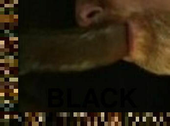 Fag sucking a beautiful black cock