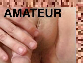 masturbation, amateur, énorme-bite, branlette, horny, marié, solo, boules, bite