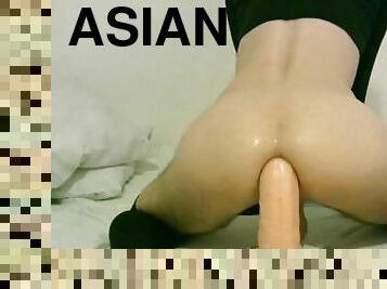 aasialainen, valtava, gay, nuori-18, eurooppalainen, euro, söpö, ratsastus, dildo, soolo
