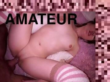 fitta-pussy, amatör, avsugning, gigantisk-kuk, tonåring, hardcore, creampie, sprut, dotter, 18år