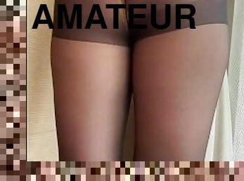 cul, orgasme, amateur, jouet, japonais, bas, culotte, fétiche, string