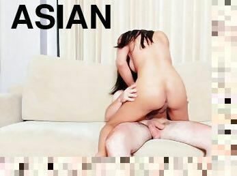 asiatique, anal, fellation, ejaculation-sur-le-corps, hardcore, ladyboy, première-fois