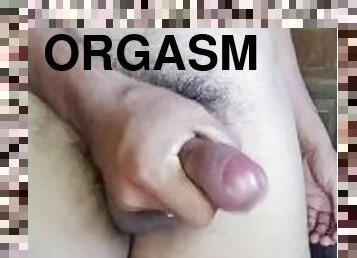 hot guy with sensitive cock has a super intense orgasm with loud Hand