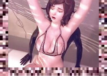 [Blacked] Mei enjoys a huge cock in the bathroom [Grand Cupido]( Overwatch )