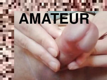 masturbation, amateur, branlette, joufflue, secousses, serrée, solo, bite