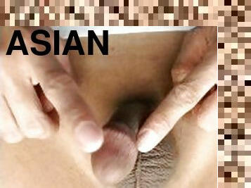 एशियाई, मैस्टर्बेटिंग, अव्यवसायी, एकल, अति-लघु-स्तन, लंड