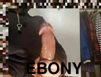 grosse, énorme, masturbation, monstre, amateur, ejaculation-sur-le-corps, ébène, énorme-bite, black, belle-femme-ronde