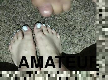 amateur, ejaculation-sur-le-corps, hardcore, latina, pieds, salope, point-de-vue, ejaculation, fétiche, branlette-avec-les-pieds