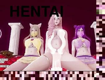 [MMD] MajorLazer - Sua Cara Ahri Kaisa Seraphine KDA Sexy Hot Dance League of legends Hentai