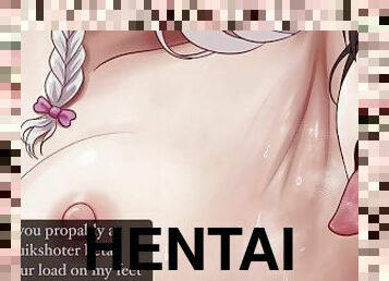 pés, pov, anime, hentai, fetiche, humiliação, domínio-feminino