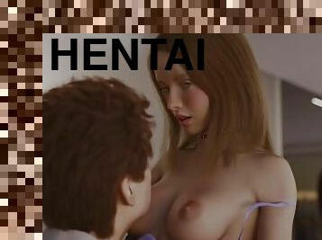 duplo, veza, koledž, animacija, hentai