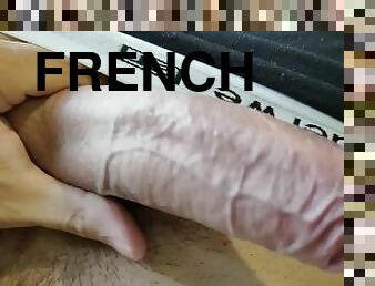 masturbation, française, secousses, sale, ejaculation, solo