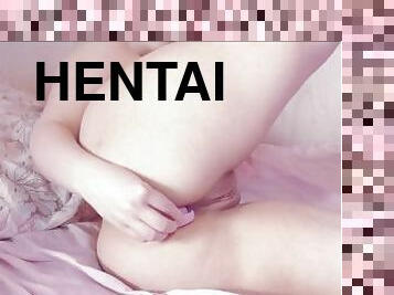 Anal plug IN and OUT of teen's ass! - hentaicoo