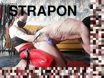 strapon, anal-sex, junge, spielzeug, schwer, sadomasochismus, sklavin, schlampe, herrin, vorherrschaft