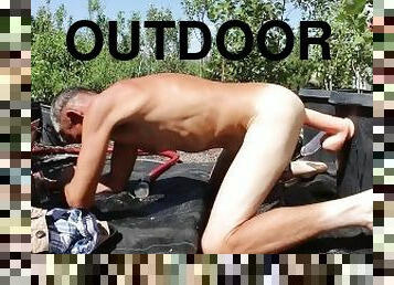 papa, en-plein-air, public, amateur, ejaculation-sur-le-corps, énorme-bite, gay, espion, pieds, gode