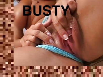 Busty Gorgeous Bikini Model Solo Masturbation