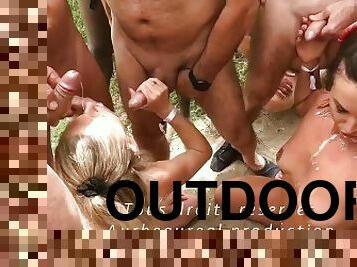 en-plein-air, public, amateur, ejaculation-sur-le-corps, ejaculation, bukkake, sperme