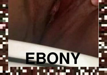 Thick ebony piss after hard fuck