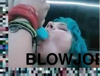 amatør, blowjob, leke, dildo, alene, kveling