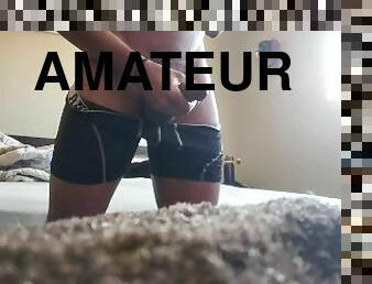 Fit BBC solo masturbation with cumshot