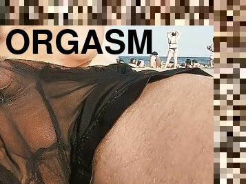 masturbacija, orgazam, u-javnosti, plaža, trzanje, kamera, donje-rublje, egzibicionisti, kurac, bljeskanje