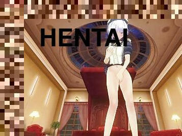 femme-de-ménage, masturbation, orgasme, chatte-pussy, amateur, anime, hentai, 3d, solo