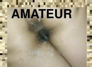 levrette, masturbation, amateur, anal, ejaculation-sur-le-corps, ébène, ados, maison, branlette, ejaculation-interne