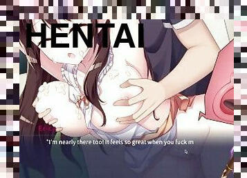 ehefrau, dilettant, anal-sex, beule-schuss, spielzeug, creampie, erste-zeit, anime, hentai