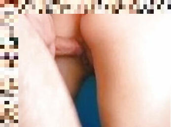 tetas-grandes, masturbación, orgasmo, amateur, chorro-de-corrida, adolescente, pareja, primera-persona, pillada, cowgirl