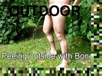 Peeing Outside with Boner