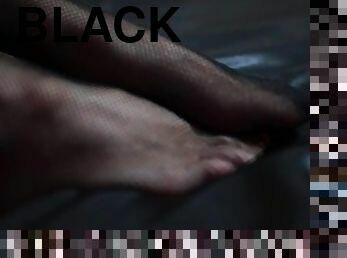 Black lingerie stockings