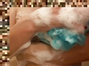 Try not to cum on my titties in the shower daddy
