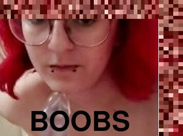 baignade, gros-nichons, amateur, ados, jouet, rousse, gode, seins, fétiche, solo