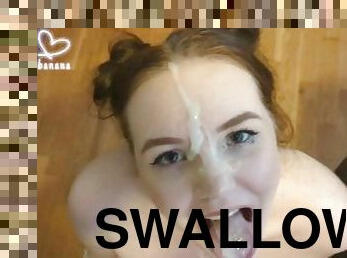 OF Cum Compilation - Facial and swallow