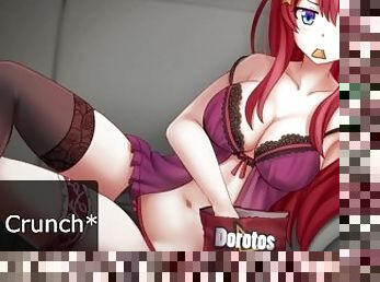 äußerste, füße, gesichtspunkt, anime, hentai, demütigung, domina